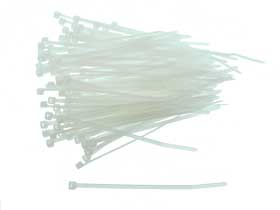 Pack of 100 - Cable Ties, 4in. Natural